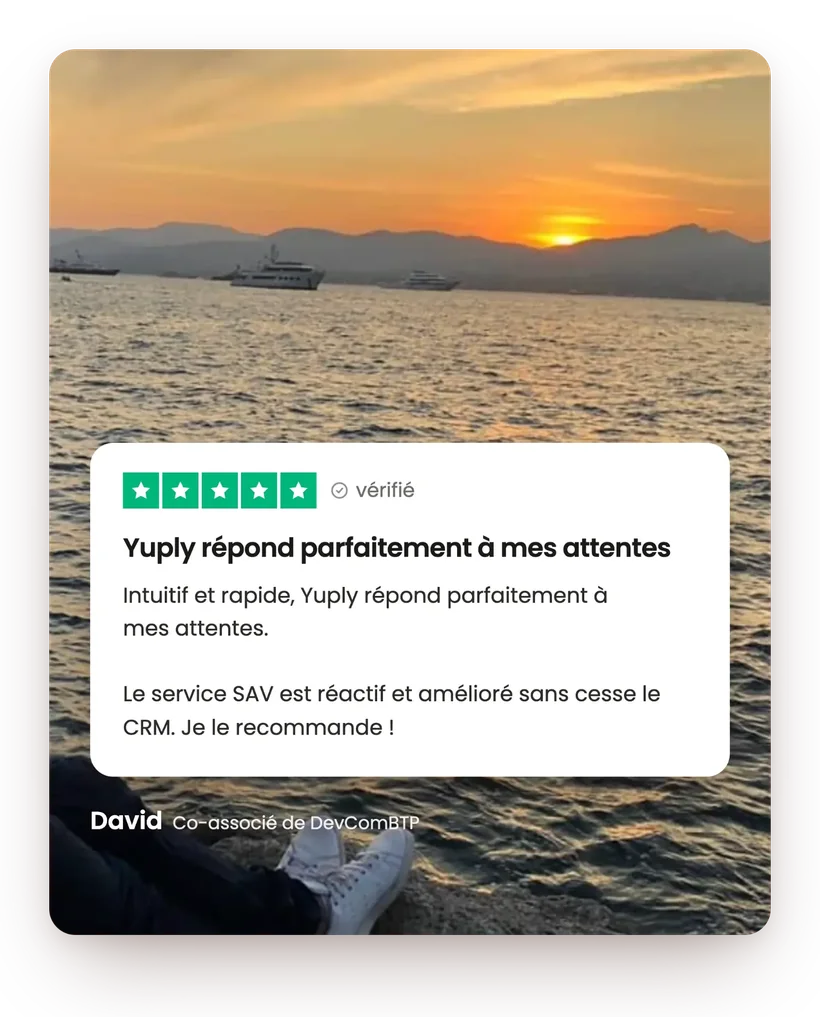 Témoignage de David, co-associé de DevComBTP, sur Yuply