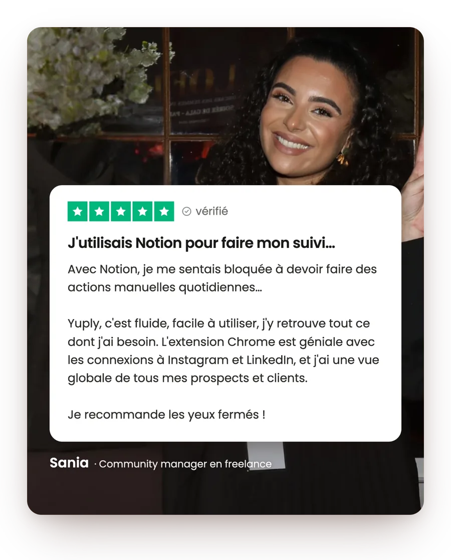Témoignage de Sania, community manager en freelance, sur Yuply