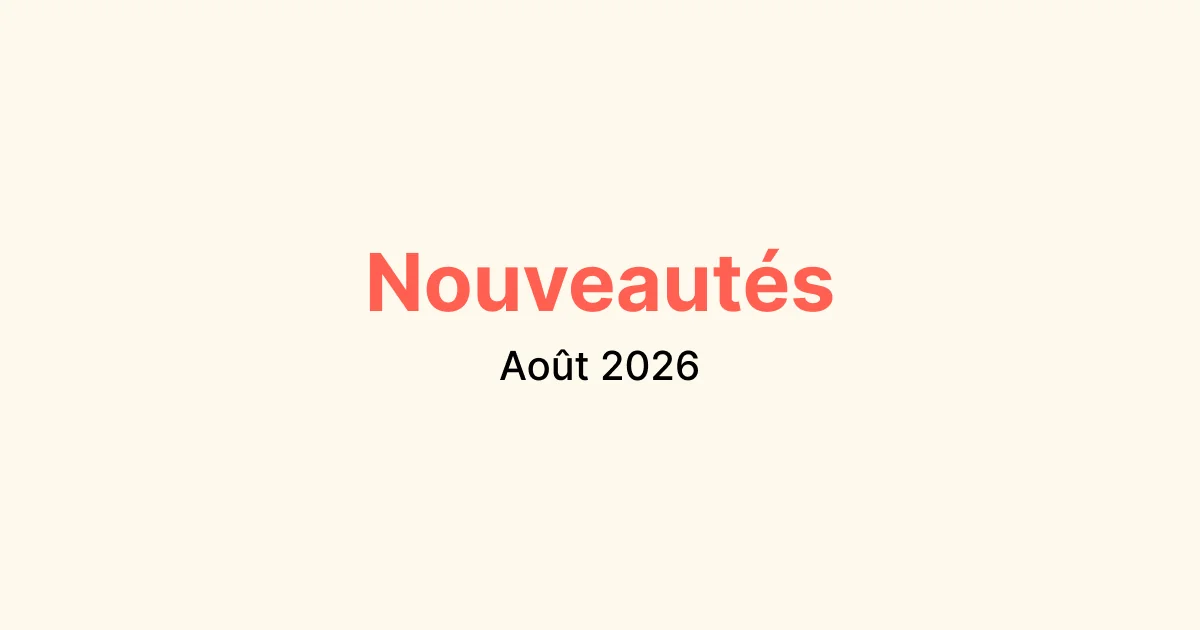 Visuel de couverture : Nouveautés Yuply Août 2026